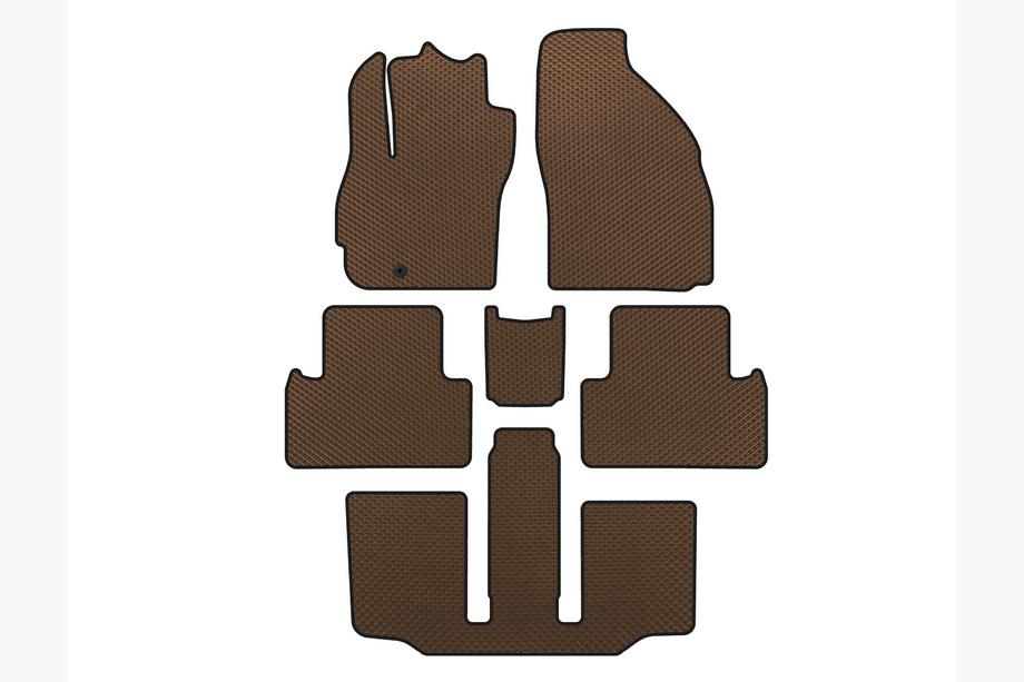 Mazda 5 2005-2009 Alfombrillas EVA (3 Filas, 7 Plazas, Marrón) Image