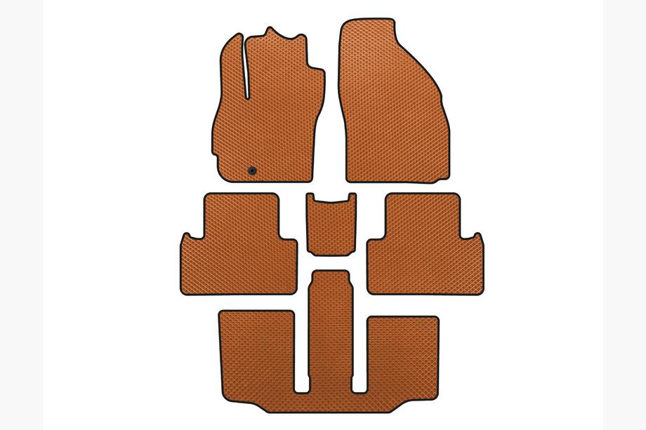 Mazda 5 2005-2009 Alfombrillas EVA (3 Filas, 7 Plazas, Naranja) Image