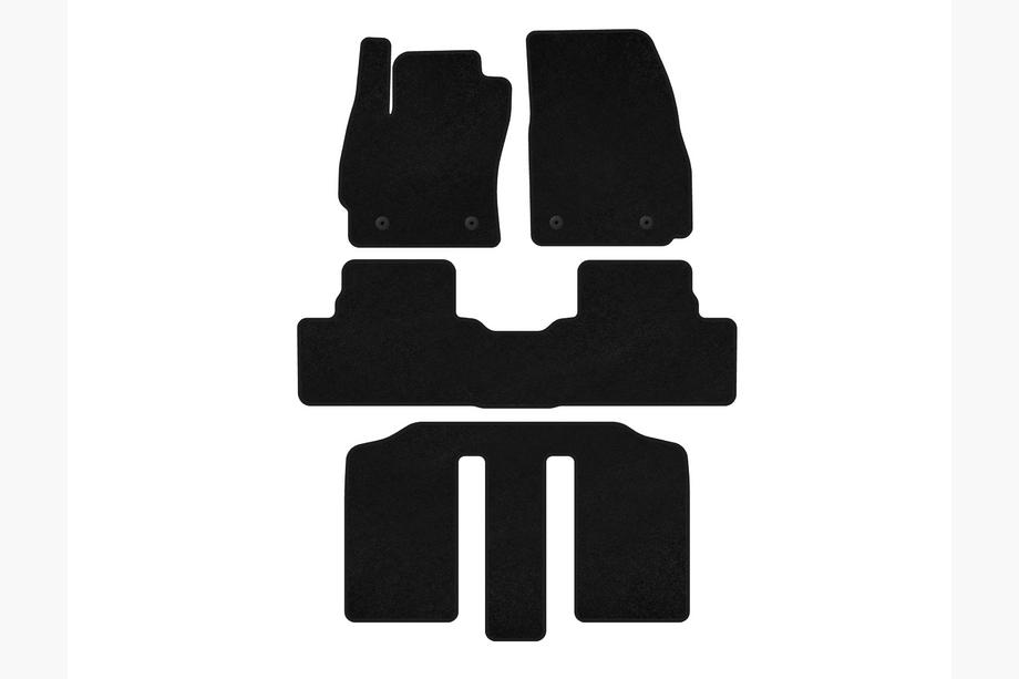Mazda 5 2010-2018 Alfombrillas de tela Deluxe (3 filas, Negro) Image