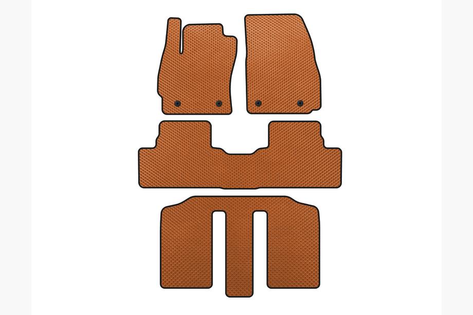 Mazda 5 2010-2018 Alfombrillas EVA (3 Filas, Naranja) Image
