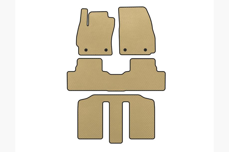 Mazda 5 2010-2018 Alfombrillas EVA (3 Filas, Beige) Image