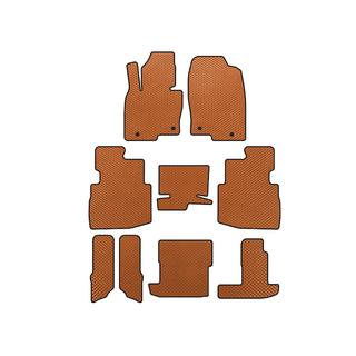 Alfombrillas EVA (3 Filas, 7 Plazas, Naranja)