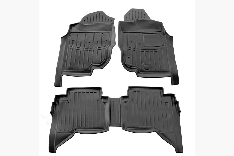 Toyota Hilux 2006-2015 Alfombrillas de Goma Stingray 3D (Volante a la Derecha, Crew Cab, 5 piezas) Foto 1