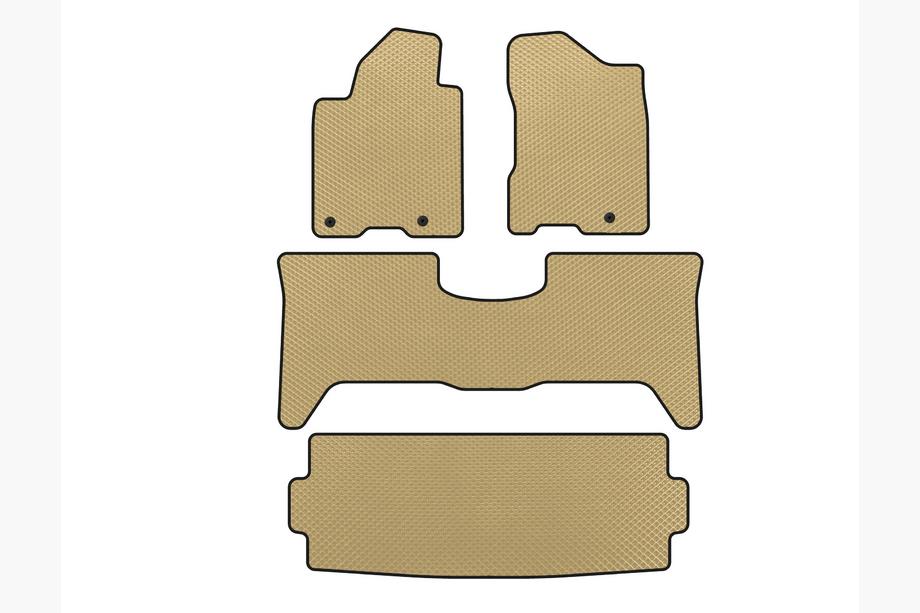 Nissan Armada 2003-2015 Alfombrillas EVA (3 Filas, 2003-2008, Beige) Image