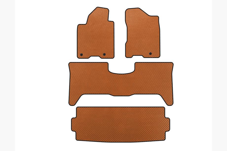 Nissan Armada 2003-2015 Alfombrillas EVA (3 Filas, 2003-2008, Naranja) Image