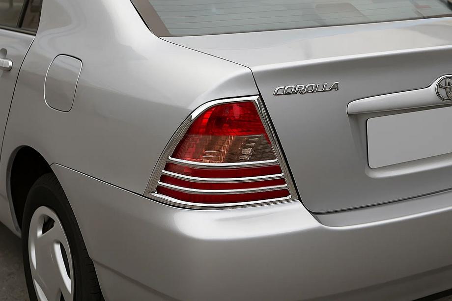 Toyota Corolla 2002-2007 Cubiertas Cromadas para Luces Traseras (2002-2004, 2 uds, plastico) Image