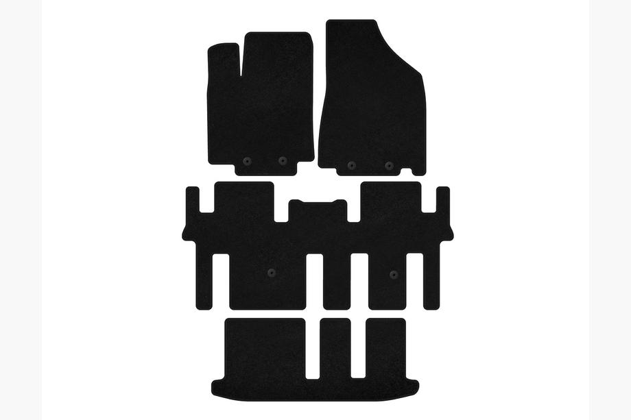 Nissan Pathfinder R52 2012-2021 Alfombrillas de moqueta Classic (3 filas, Negro) Image