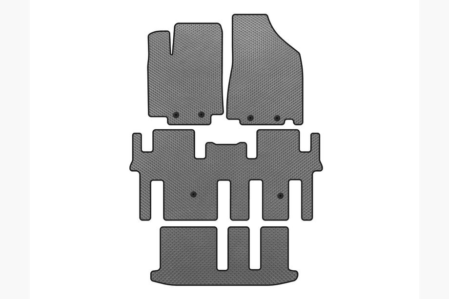 Nissan Pathfinder R52 2012-2021 Alfombrillas EVA (3 Filas, Gris) Image