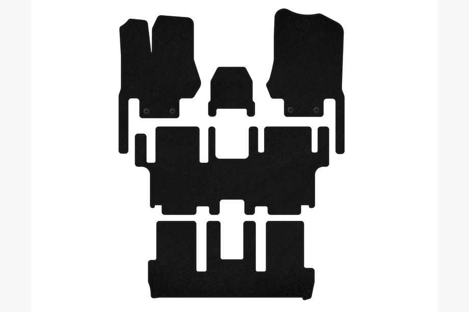 Nissan Quest 2011-2017 Alfombrillas de moqueta Classic (3 filas, 7 plazas, Negro) Image