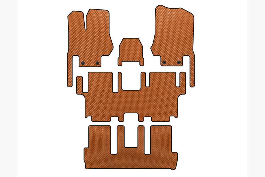 Nissan Quest 2011-2017 Alfombrillas EVA (3 Filas, 7 Plazas, Naranja) Image