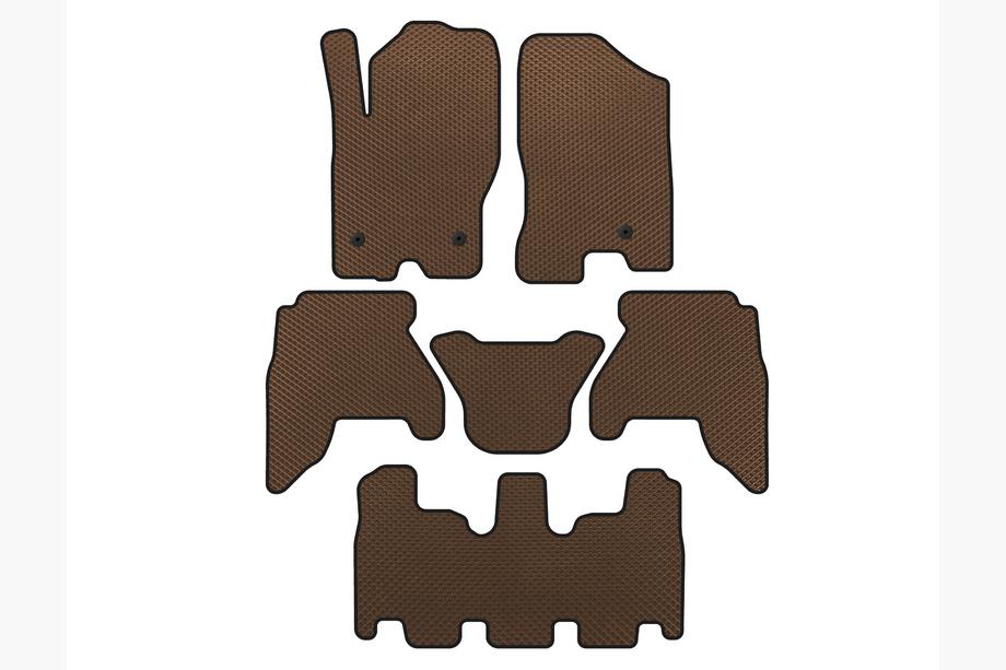 Nissan Pathfinder R51 2005-2014 Alfombrillas EVA (3 filas, Marrón, 2010-2014) Foto 1