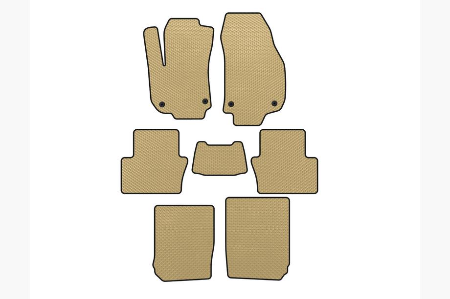 Opel Zafira B 2005–2011 Alfombrillas EVA (3 Filas, Beige) Image