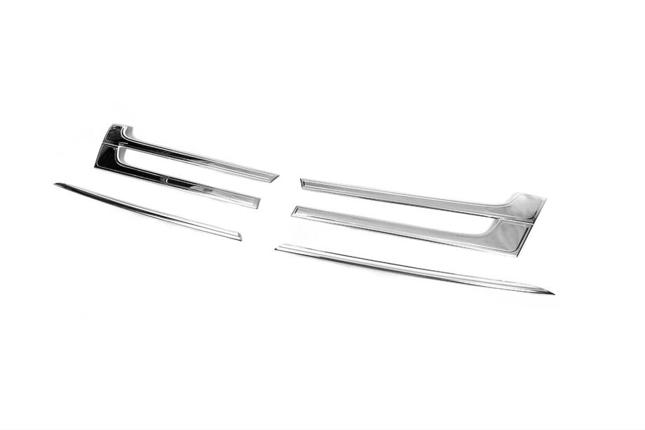 Volkswagen T5 2010-2015 Cubiertas de Parrilla Cromadas (Omsa, 4 uds, Acero Inoxidable) Foto 3