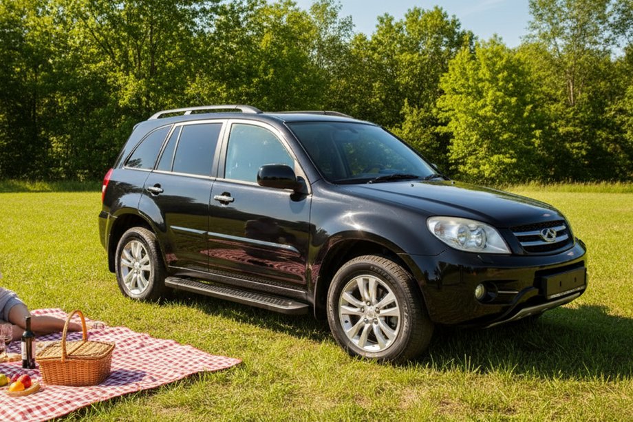Chery Tiggo 1 2005-2016 Estribos Laterales Allmond Black (2 uds., Aluminio) Image