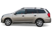 Dacia Logan MCV 2013-2020 Molduras de ventanas acero inoxidable (4 uds) foto 1