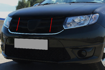 Dacia Logan MCV 2013-2020 Moldura inferior de parrilla (1 ud., acero inoxidable) foto 1