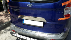 Ford Courier 2014-2023 Moldura cromada sobre la matrícula (acero inoxidable) Carmos - Acero Inoxidable Turco foto 1