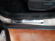 Ford Courier 2014-2023 Embellecedores de umbral OmsaLine (4 uds, acero inoxidable) foto 4