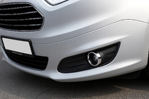 Ford Courier 2014-2023 Cubiertas para faros antiniebla (2014-2018, 2 uds, acero inoxidable) foto 2