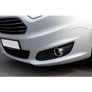 Cubiertas para faros antiniebla (2014-2018, 2 uds, acero inoxidable) Ford Courier 2014-2023 foto 2