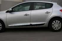 Renault Megane III 2009-2016 Molduras de puerta acero inoxidable (HB, 4 uds) foto 1