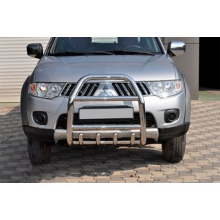 Defensa Delantera QT007 (Acero Inoxidable) Mitsubishi L200 2006-2015 foto 1