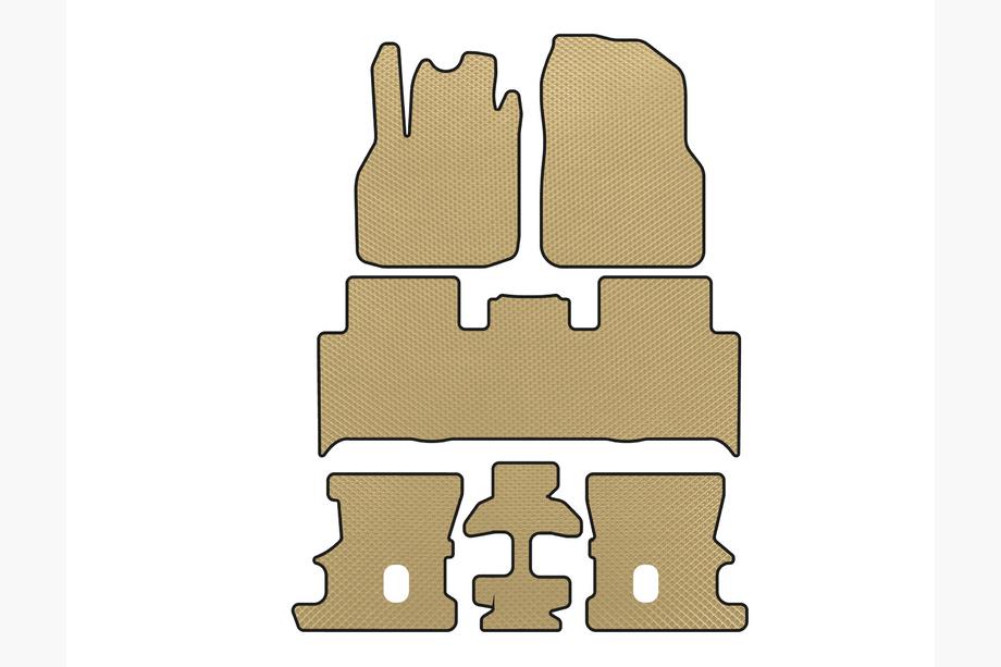 Renault Scenic/Grand 2003-2009 Alfombrillas EVA (3 Filas, Beige) Image