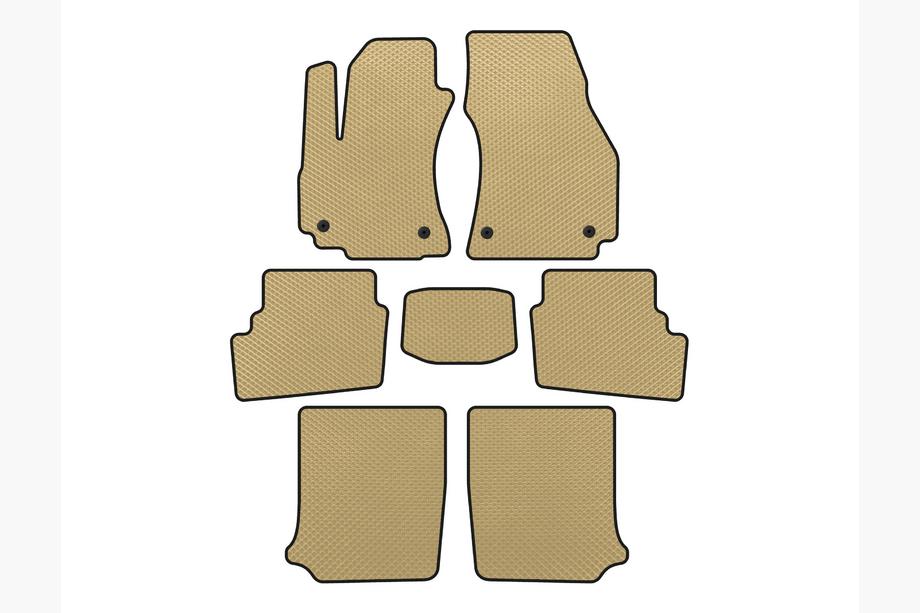 Opel Zafira A 1998-2005 Alfombrillas EVA (3 Filas, 2003-2005, 7 Plazas, Beige) Foto 1