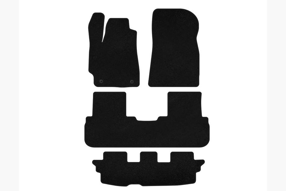Toyota Highlander 2008-2013 Alfombrillas de moqueta Classic (3 filas, Negro) Image