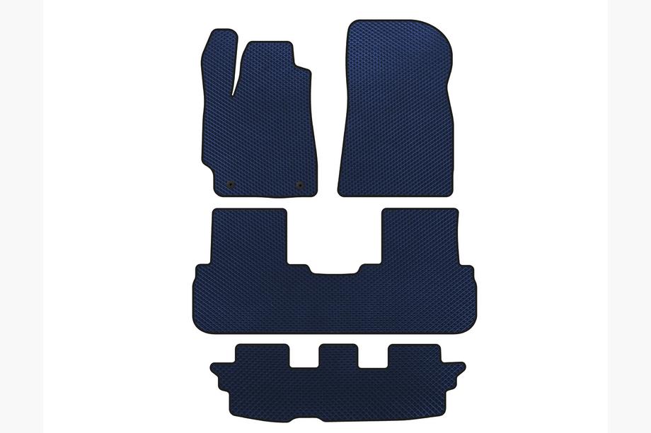 Toyota Highlander 2008-2013 Alfombrillas EVA (3 Filas, Azul) Image