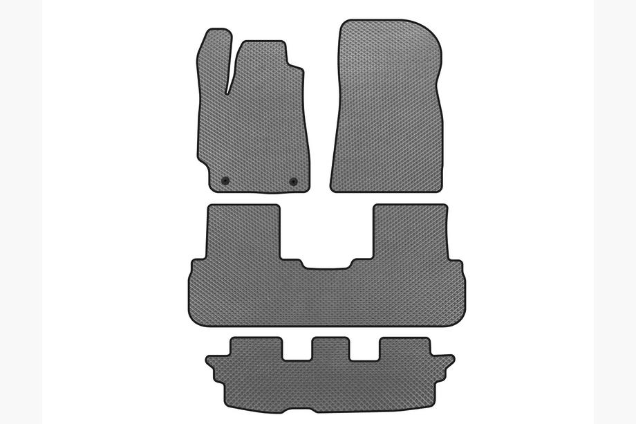 Toyota Highlander 2008-2013 Alfombrillas EVA (3 Filas, Gris) Image
