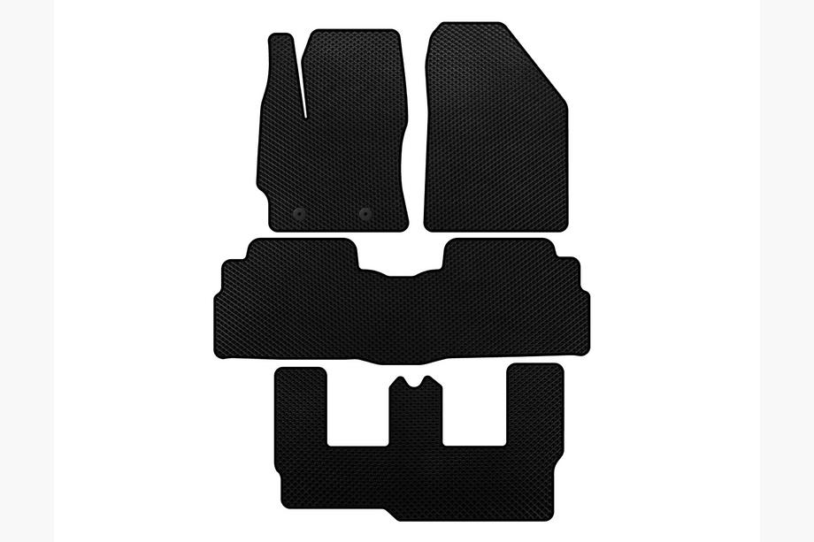 Toyota Verso 2009–2018 Alfombrillas EVA (3 Filas, 7 Plazas, Negro) Image