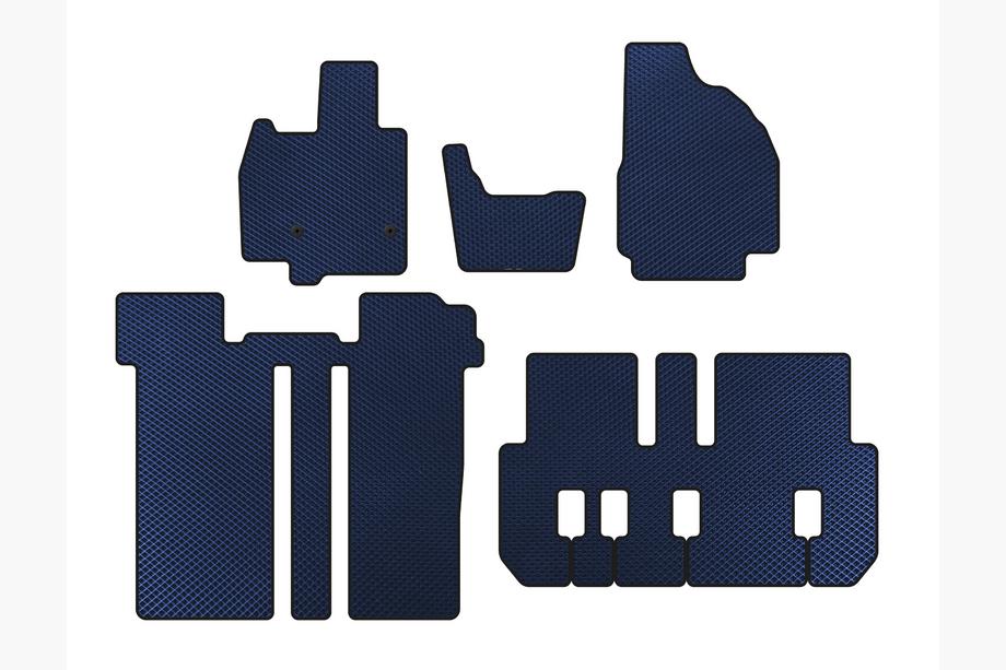 Toyota Previa 2006-2019 Alfombrillas EVA (3 Filas, 6 Plazas, Azul) Image