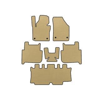 Alfombrillas EVA (3 Filas, 2006-2010, 7 Plazas, Beige) Volkswagen Touran 2003-2010