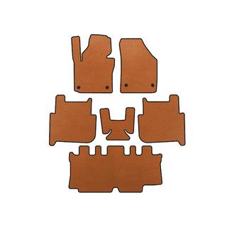 Alfombrillas EVA (3 Filas, 2006-2010, 7 Plazas, Naranja) Volkswagen Touran 2003-2010