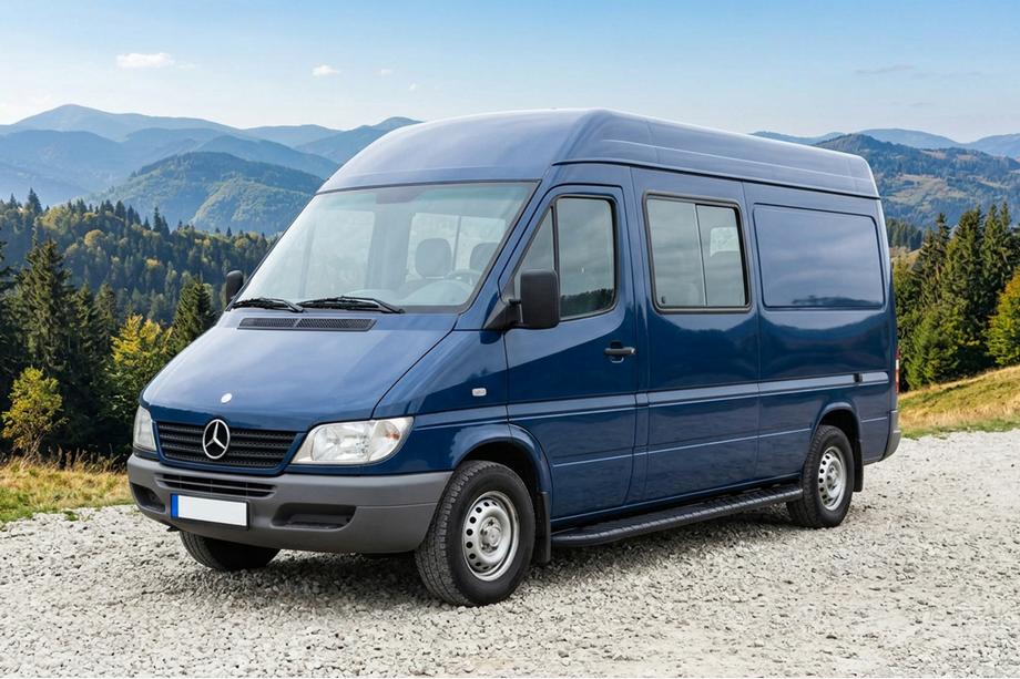 Mercedes Sprinter W901/902/903/904/905 1995–2006 Estribos Laterales Bosphorus Black (2 uds., Aluminio) Image