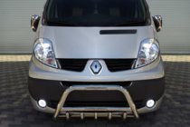 Opel Vivaro 2001–2015 Defensa Delantera WT003-4 (Acero Inoxidable) Sin Inscripción foto 3