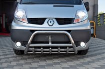 Opel Vivaro 2001–2015 Defensa Delantera WT003-4 (Acero Inoxidable) Sin Inscripción foto 6