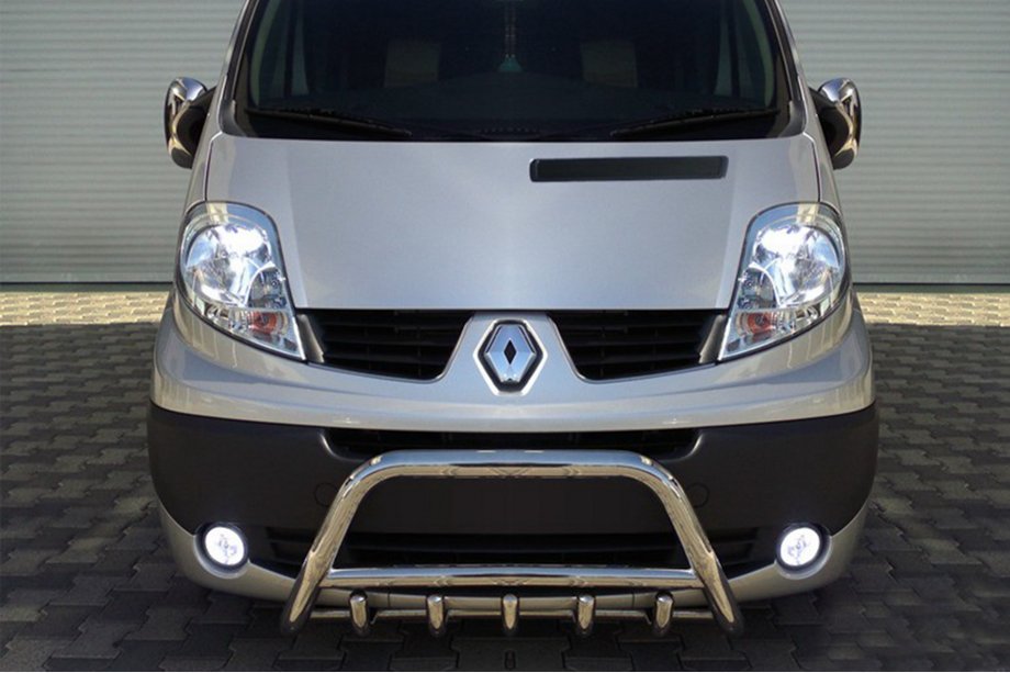 Opel Vivaro 2001–2015 Defensa Delantera WT003-4 (Acero Inoxidable) Foto 3