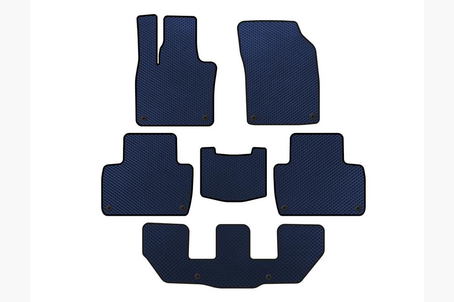 Volvo XC90 2015- Alfombrillas EVA (3 Filas, Azul) Image