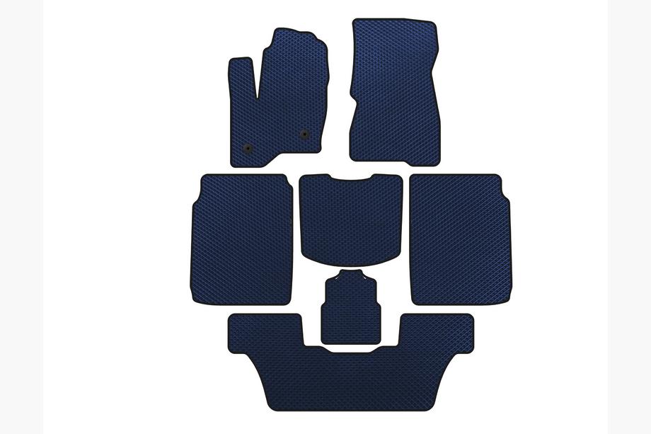 Ford Flex 2009-2019 Alfombrillas EVA (3 Filas, 2013-2019, Azul) Image