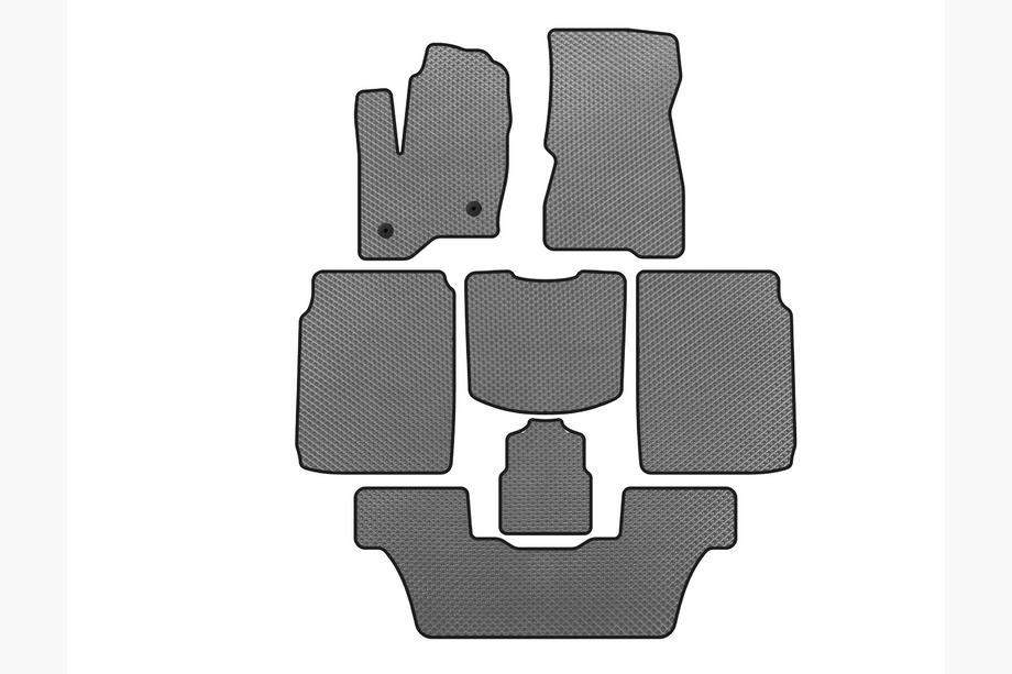 Ford Flex 2009-2019 Alfombrillas EVA (3 Filas, 2013-2019, Gris) Image