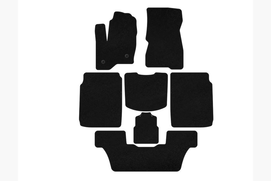 Ford Flex 2009-2019 Alfombrillas de moqueta Deluxe (3 filas, 2013-2019, negro) Image