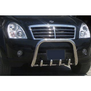 Defensa Delantera QT006 (Acero Inoxidable) SsangYong Rexton I 2001-2017 foto 1