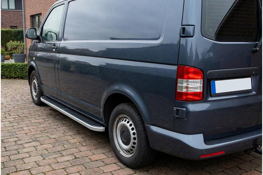 Volkswagen T5 Transporter 2003-2010 Estribos Laterales Tayga Grey (2 uds., Aluminio) Solo para batalla corta Image