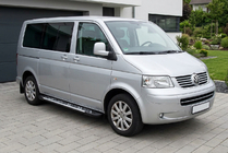Volkswagen T5 Multivan 2003–2010 Estribos Laterales Sunrise (2 uds., Aluminio) Batalla Larga foto 1