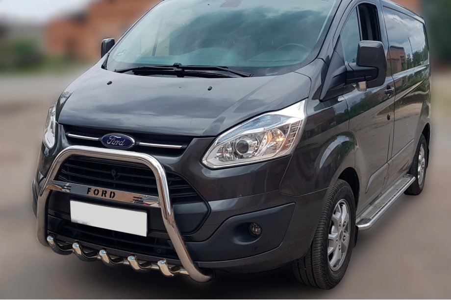 Ford Custom 2013-2022 Defensa Delantera WT006 F1-56 (Acero Inoxidable) Foto 1