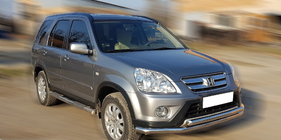 Honda CRV 2001-2006 Defensa Delantera ST014 (Acero Inoxidable) foto 2