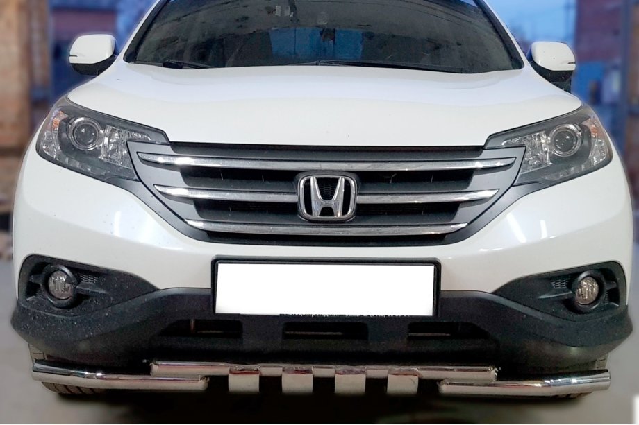 Honda CRV 2012-2016 Defensa Delantera Shark Acero Inoxidable Image