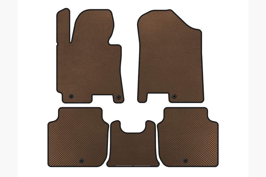 Kia Forte 2008–2024 Alfombrillas EVA (2012-2016, Marrón) Image